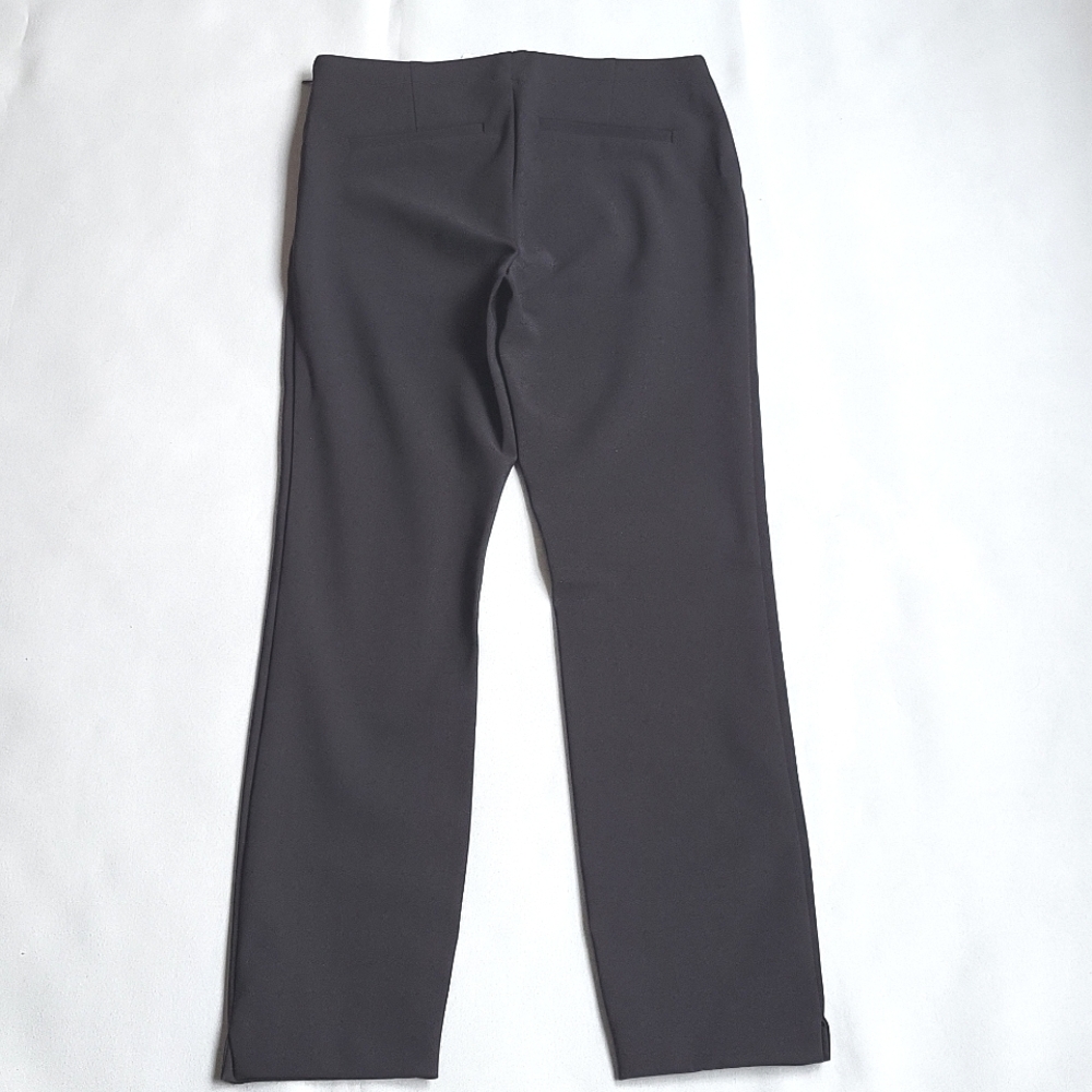 NWT$179 Saks Fifth Ave Stretch Straight-Leg Split-Hem Pants Cropped Trousers 4 - Picture 10 of 14